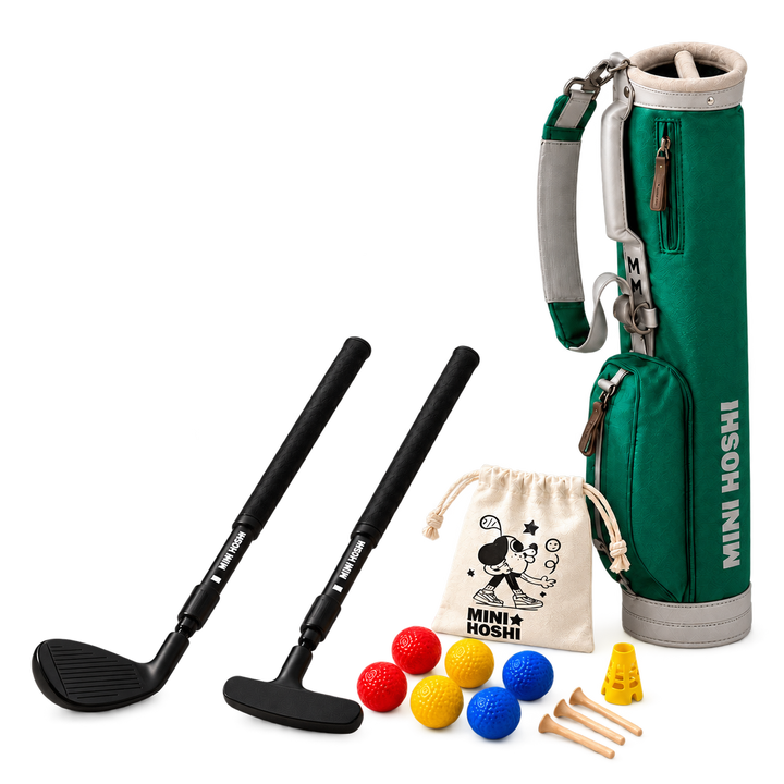 Toddler Golf Bag + Left-Handed Two-Club Set Bundle